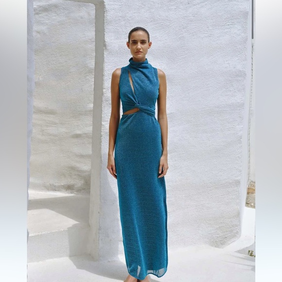 REVOLVE Dresses & Skirts - BAOBAB Blue Metallic sleeveless maxi dress